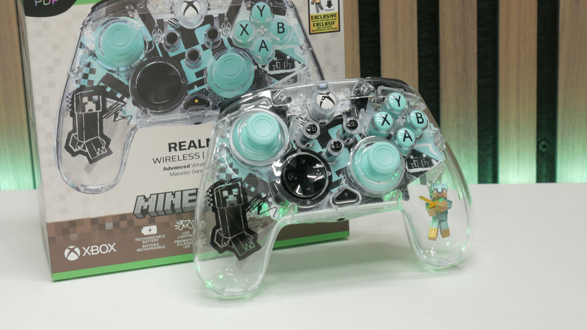 Turtle Beach PDP Realmz ワイヤレス コントローラー: Minecraft ダイヤモンド プリント レビュー